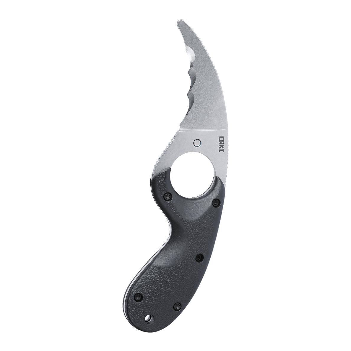 CRKT F1xbElmax Tungsten Carbide - Couteau de survie noir avec étui de protection en Zytel