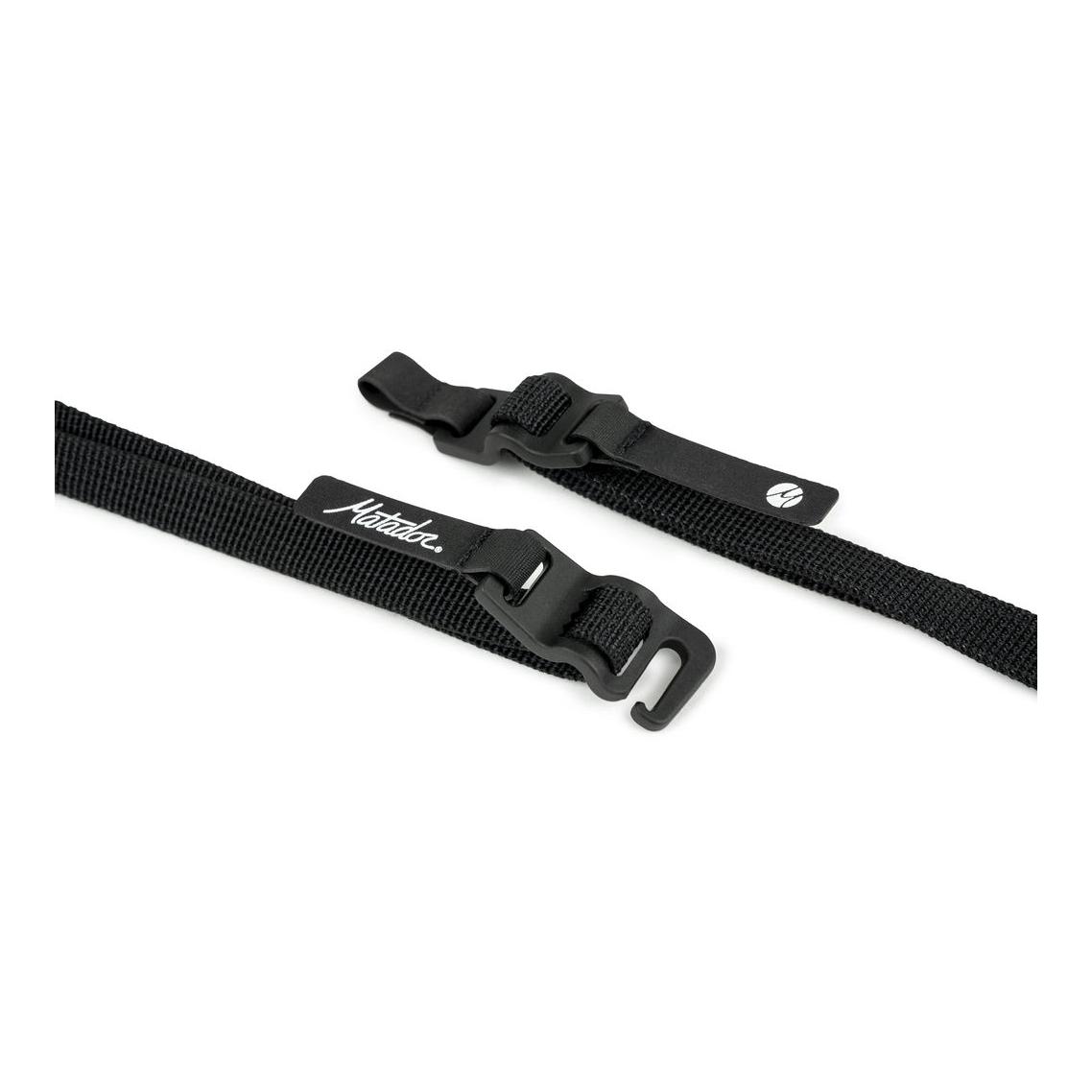 Matador Better Tether Ausrüstungs-Straps 2er Pack - Schwarz