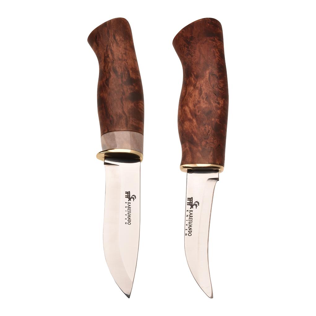 Karesuando Galten - Doppelmesserset - Jagdmesser und Aufbrechmesser mit Lederscheide