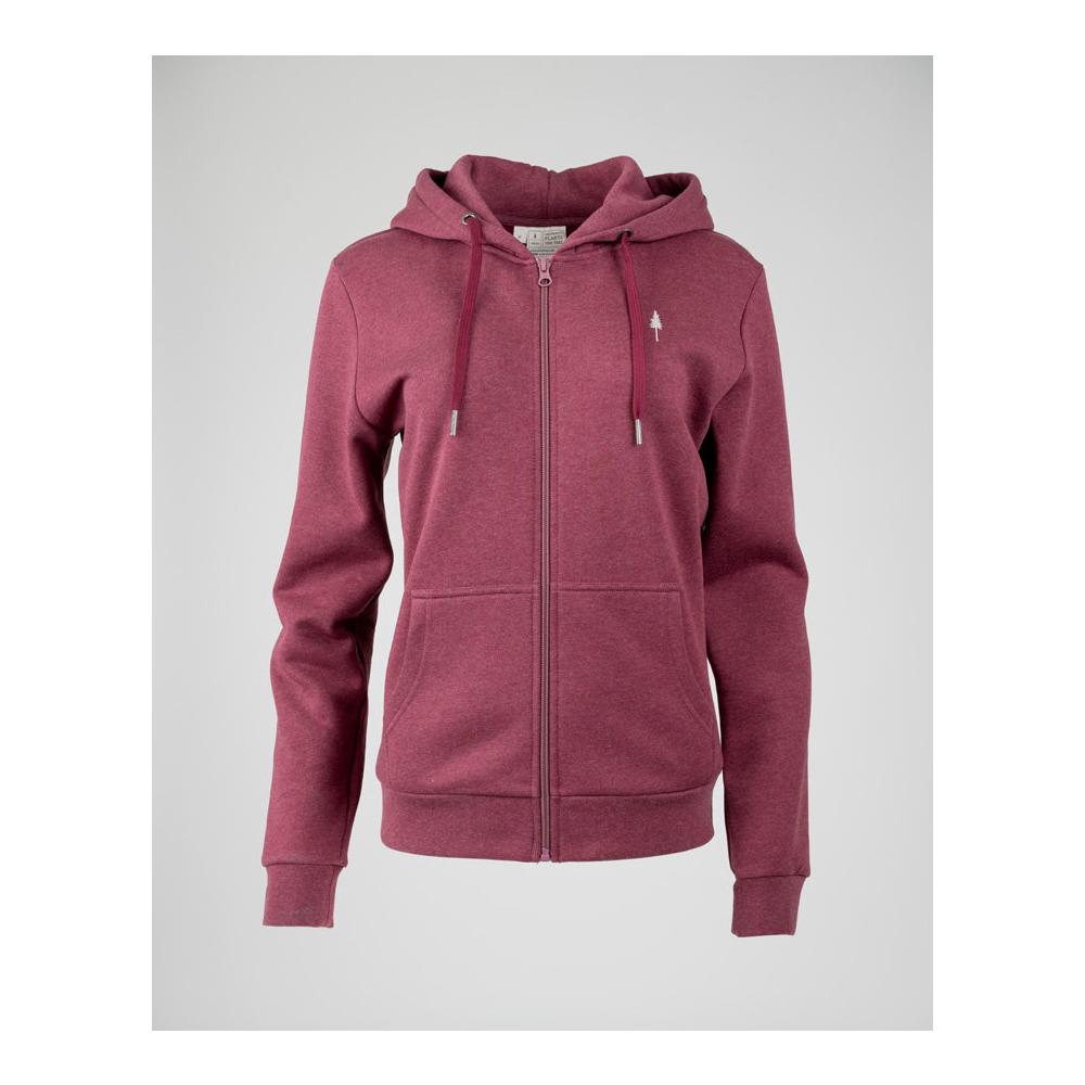 NIKIN TreeHoodie Zip (Femme) - Bordeaux Mel