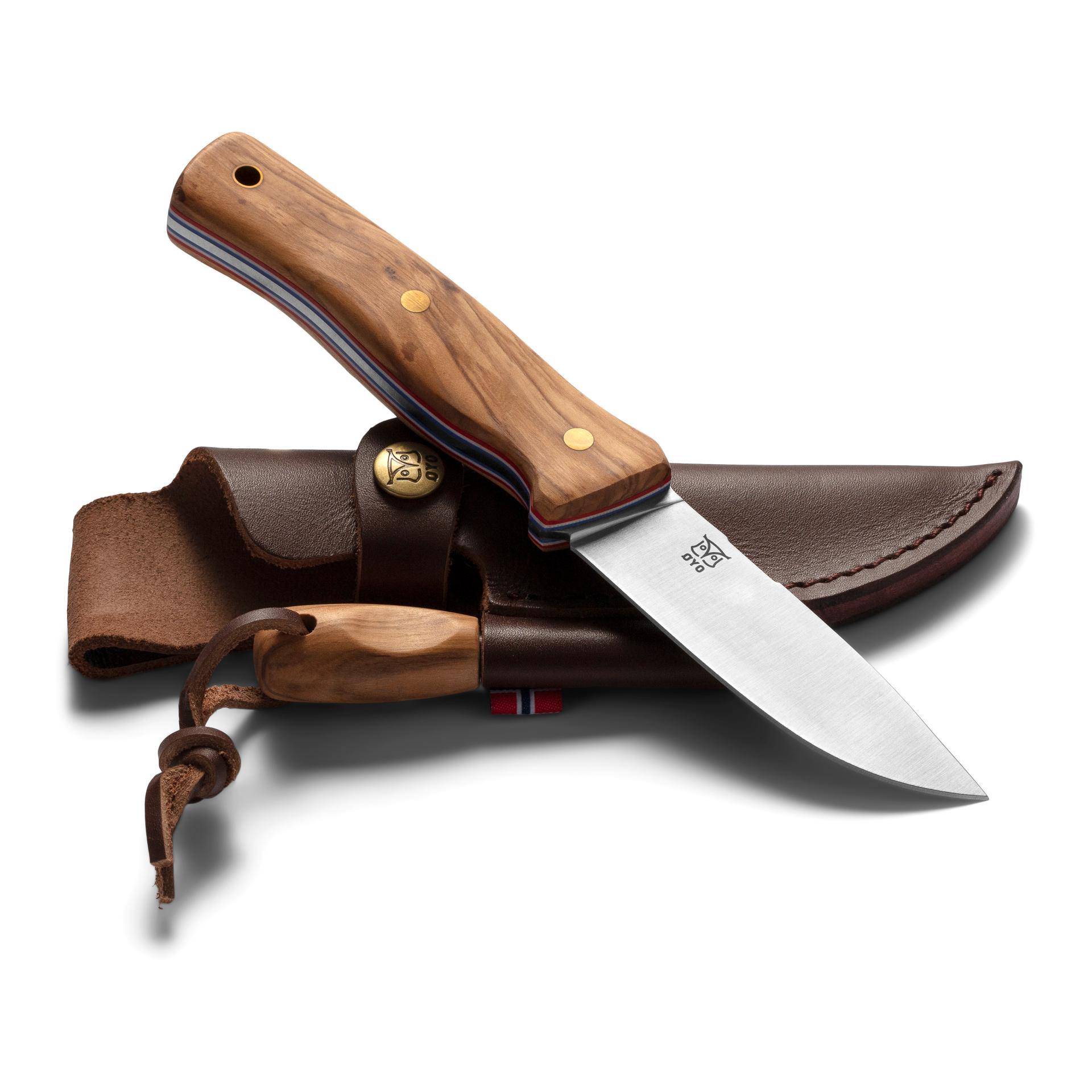 Øyo FEMUNDEN - Jagd/Outdoormesser mit Lederscheide (Full Tang)