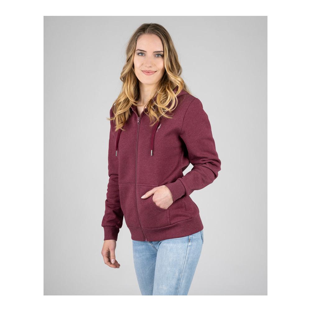 NIKIN TreeHoodie Zip (Femme) - Bordeaux Mel