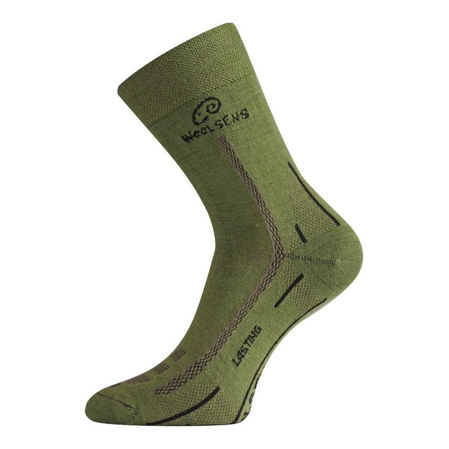 Lasting Chaussettes de randonnée unisexe en mérinos WKS Sommer - vert