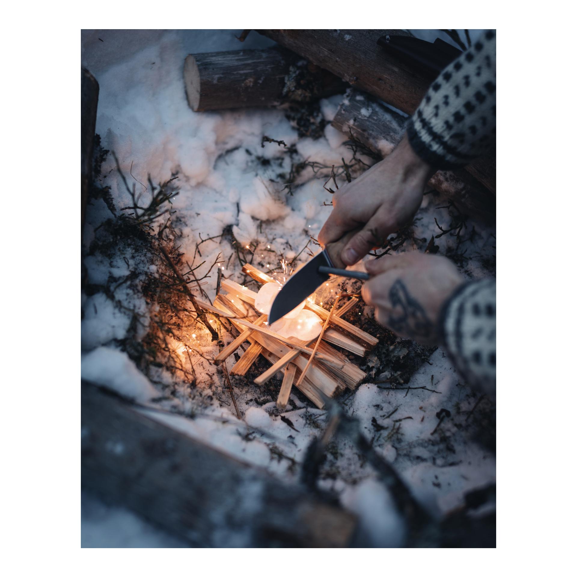 Øyo FEMUNDEN - Jagd/Outdoormesser mit Lederscheide (Full Tang)