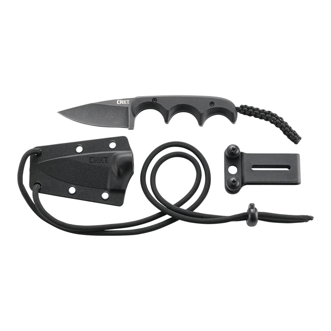 CRKT Minimalist® - Drop Point Black - EDC/Einsatzmesser mit Thermoplastic Scheide