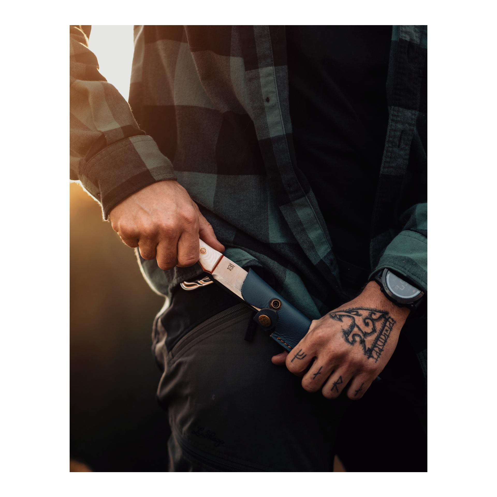 Øyo SVALBARD - Jagd/Outdoormesser mit Lederscheide (Full Tang)