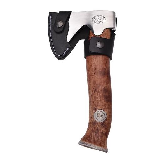 Karesuando Unna Aksu - Marron - Hache de chasse avec fourreau en cuir