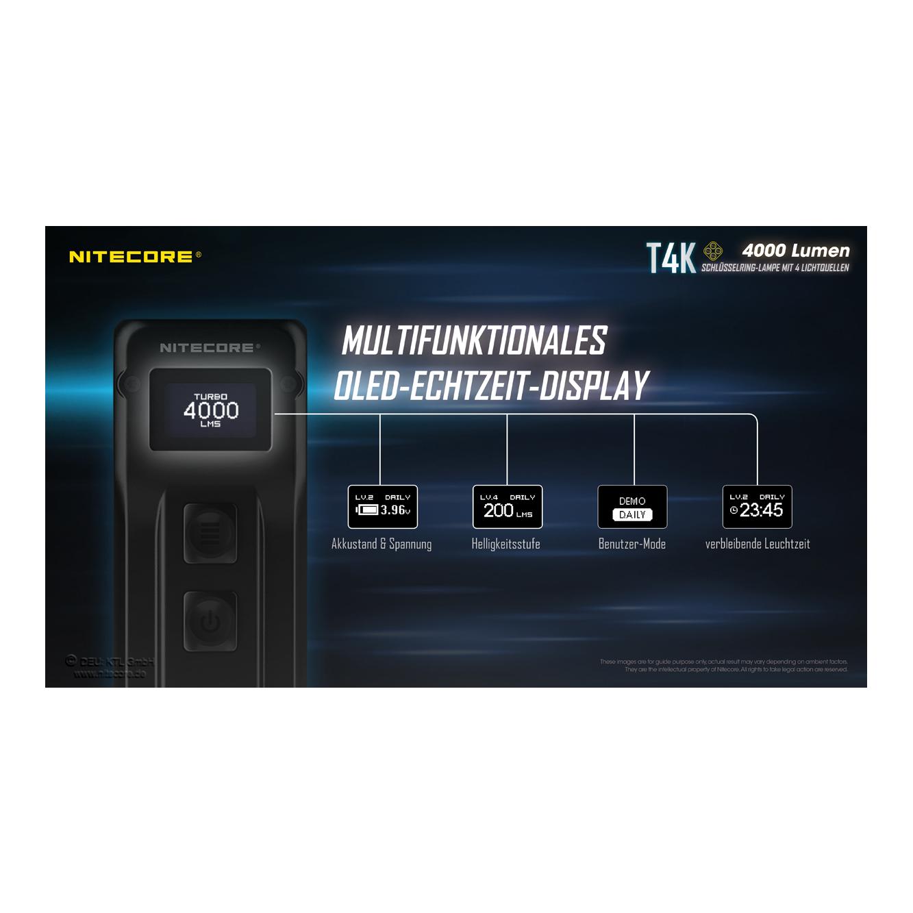 Nitecore T4K - 4000 Lumen