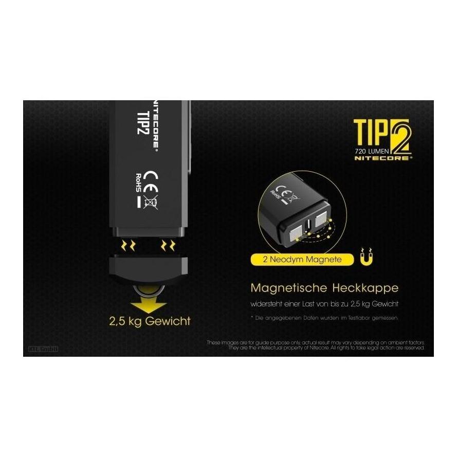 Nitecore TIP2 Schlüsselanhänger- Schwarz
