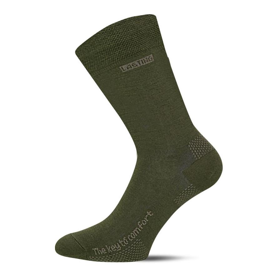 Lasting Chaussettes de trekking unisexe Coolmax® OLI - olive