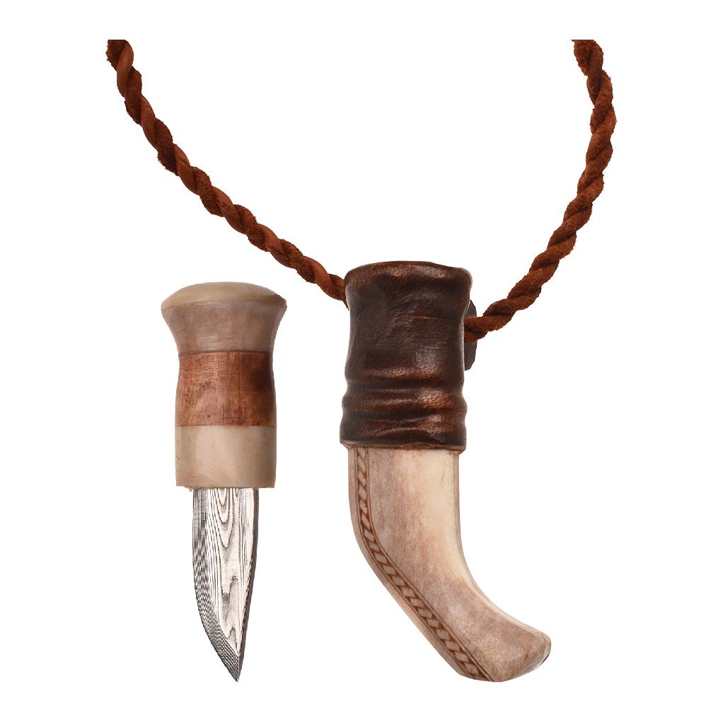 Karesuando Unni - Halskettenmesser mit Scheide aus Rentierhorn