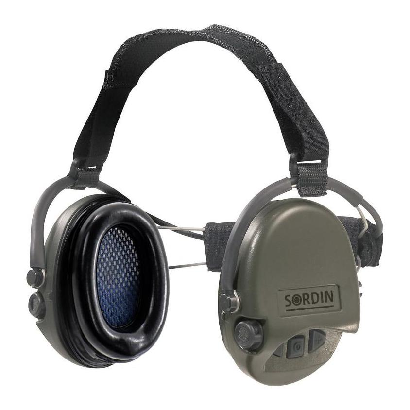 Sordin Protection auditive version nuque avec coussinets en mousse Supreme PRO – verte