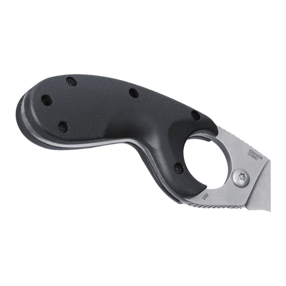 CRKT F1xbElmax Tungsten Carbide - Couteau de survie noir avec étui de protection en Zytel