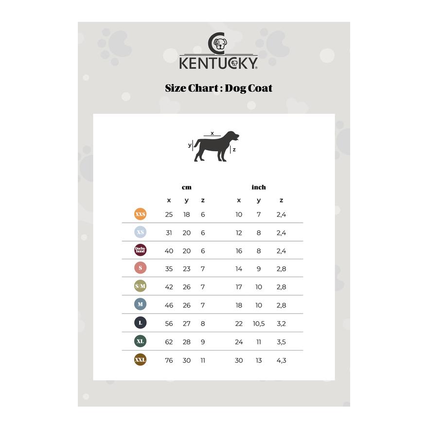 Kentucky Dogwear Manteau imperméable pour chien 160 g - Bleu poussiéreux
