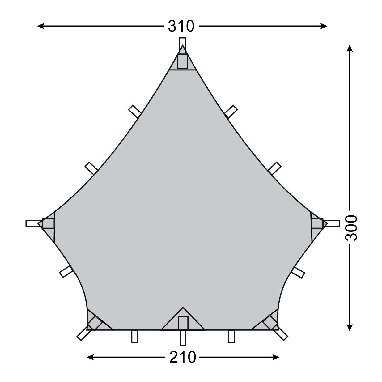 Nordisk Voss Diamond SI Tarp - Forest Green