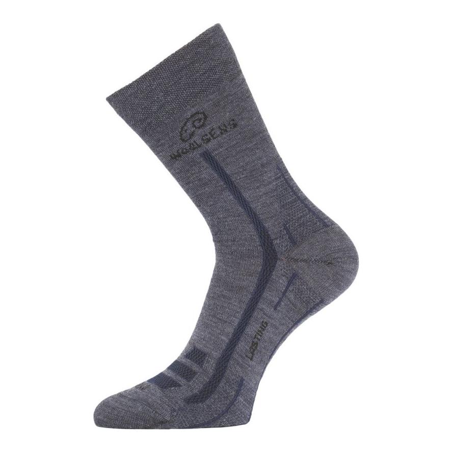 Lasting Chaussettes de randonnée été en mérinos WLS - gris pierre