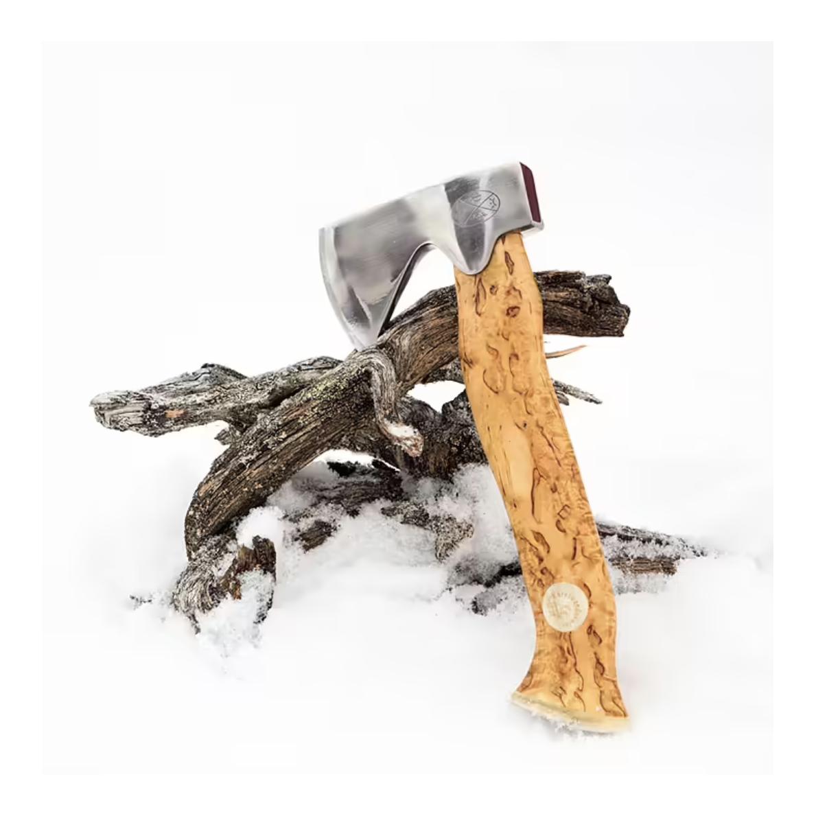 Karesuando Unna Aksu - Natur - Jagdaxt mit Lederscheide