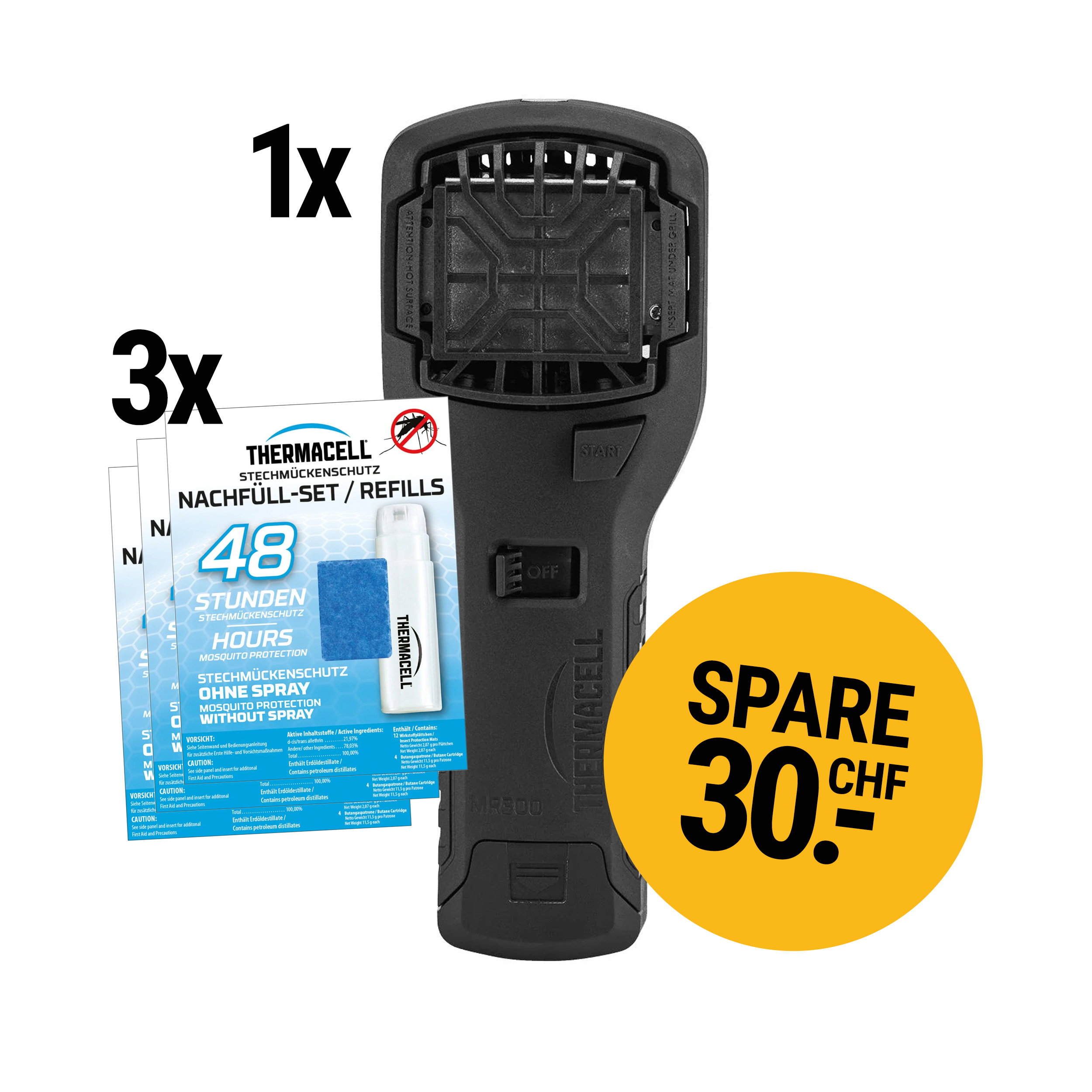 Thermacell Set: Protect MR300 +recharges 120+hr