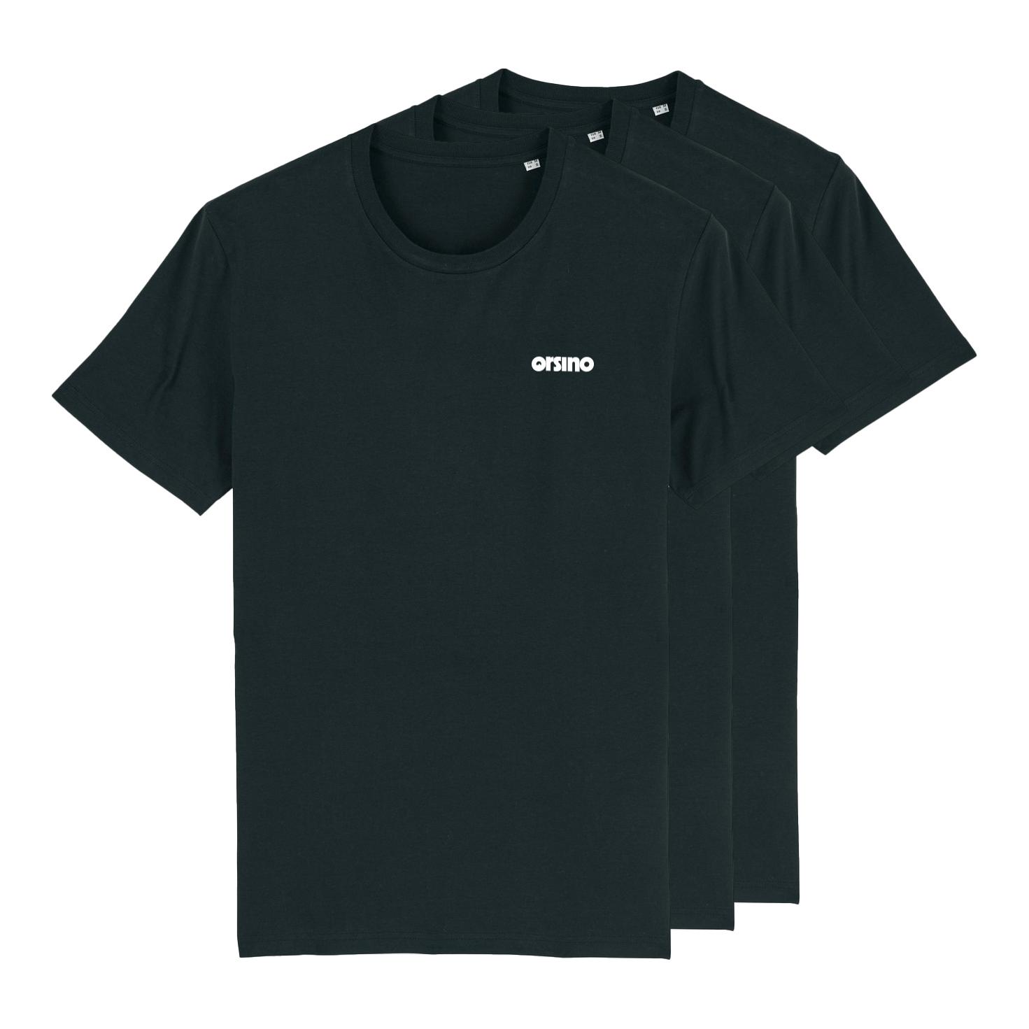 orsino Lot de 3 t-shirts Basic - noir