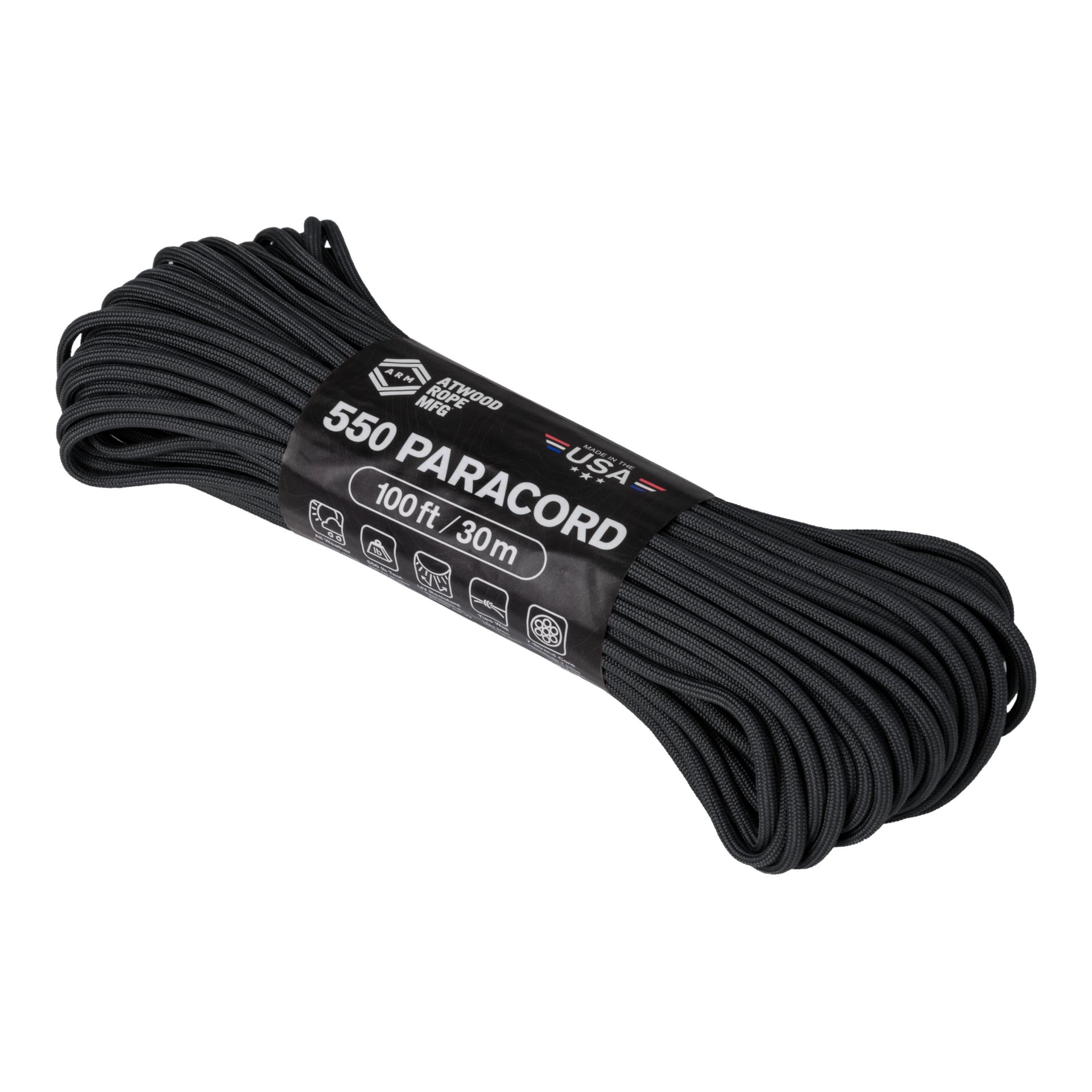 Helikon 550 Paracord 100 ft./30 m – noir
