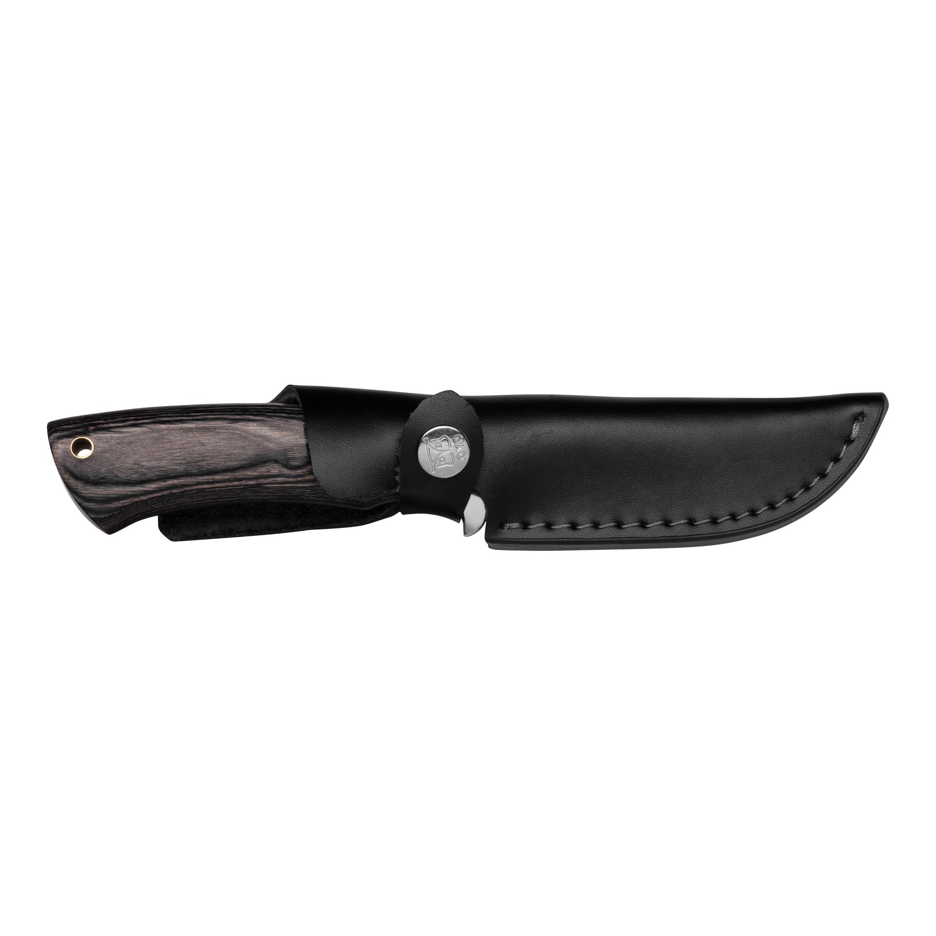Øyo TUV - Couteau de chasse/de plein air avec étui de protection en cuir