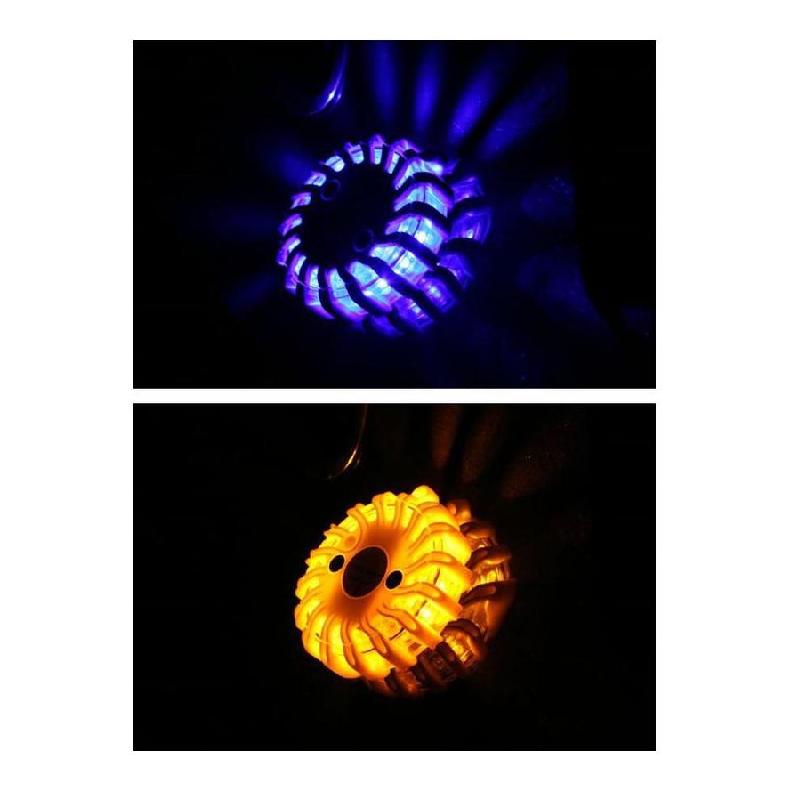 YONC LED Blitzer / Warnleuchte - Rot - Koffer 6x Akku