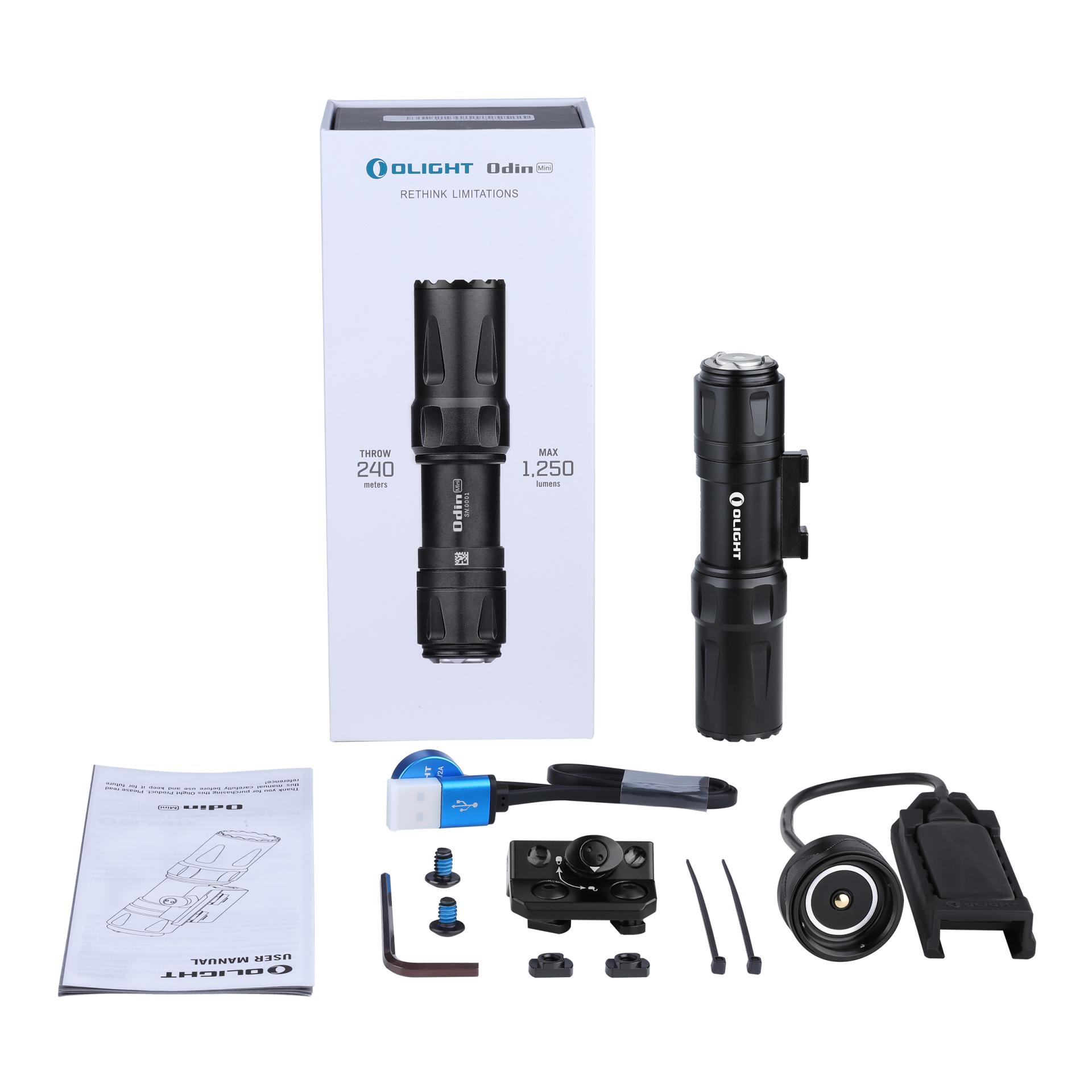 Olight Mini lampe torche LED Odin - Noir