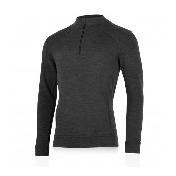 Lasting Sweatshirt mérinos homme WARMIN, 260 g – gris