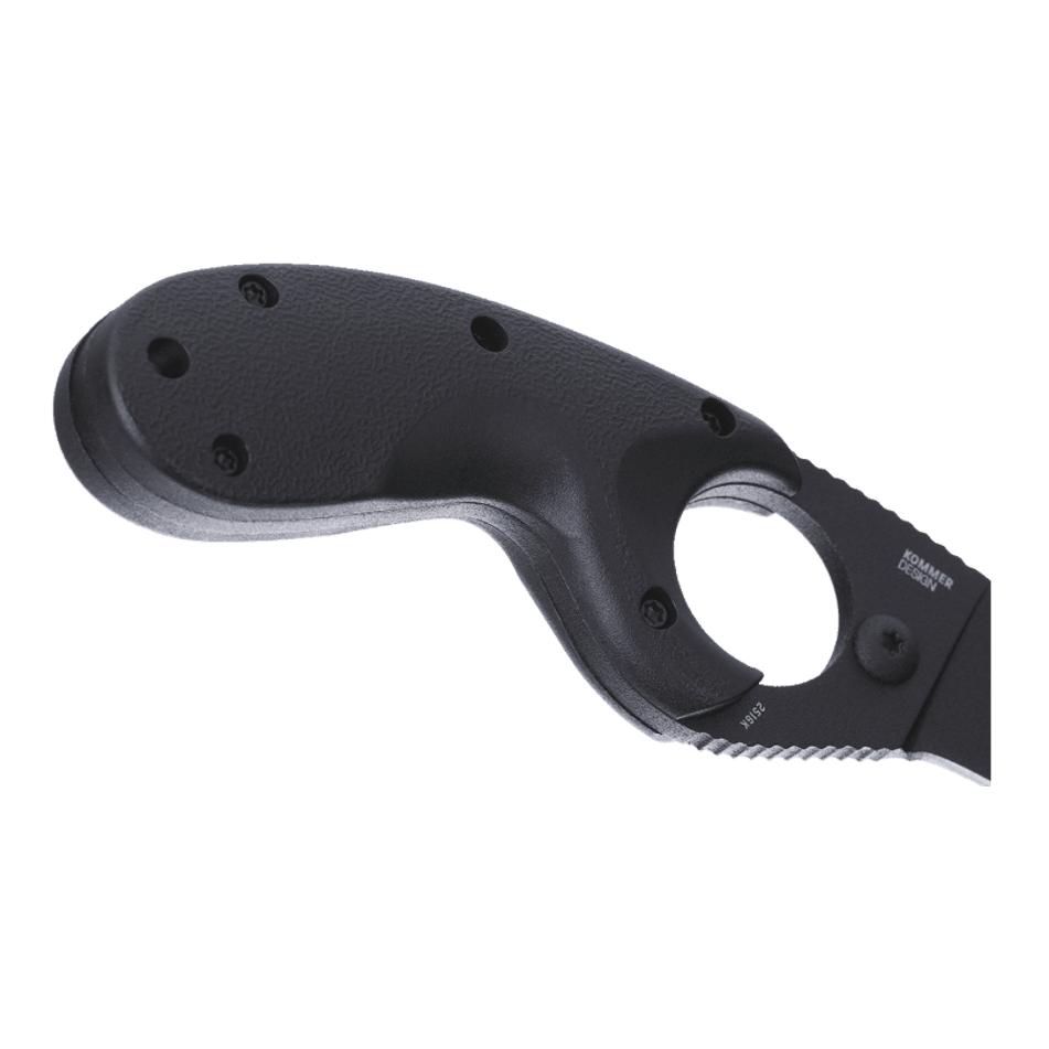 CRKT F1xbElmax Tungsten Carbide - Couteau de survie noir avec étui de protection en Zytel
