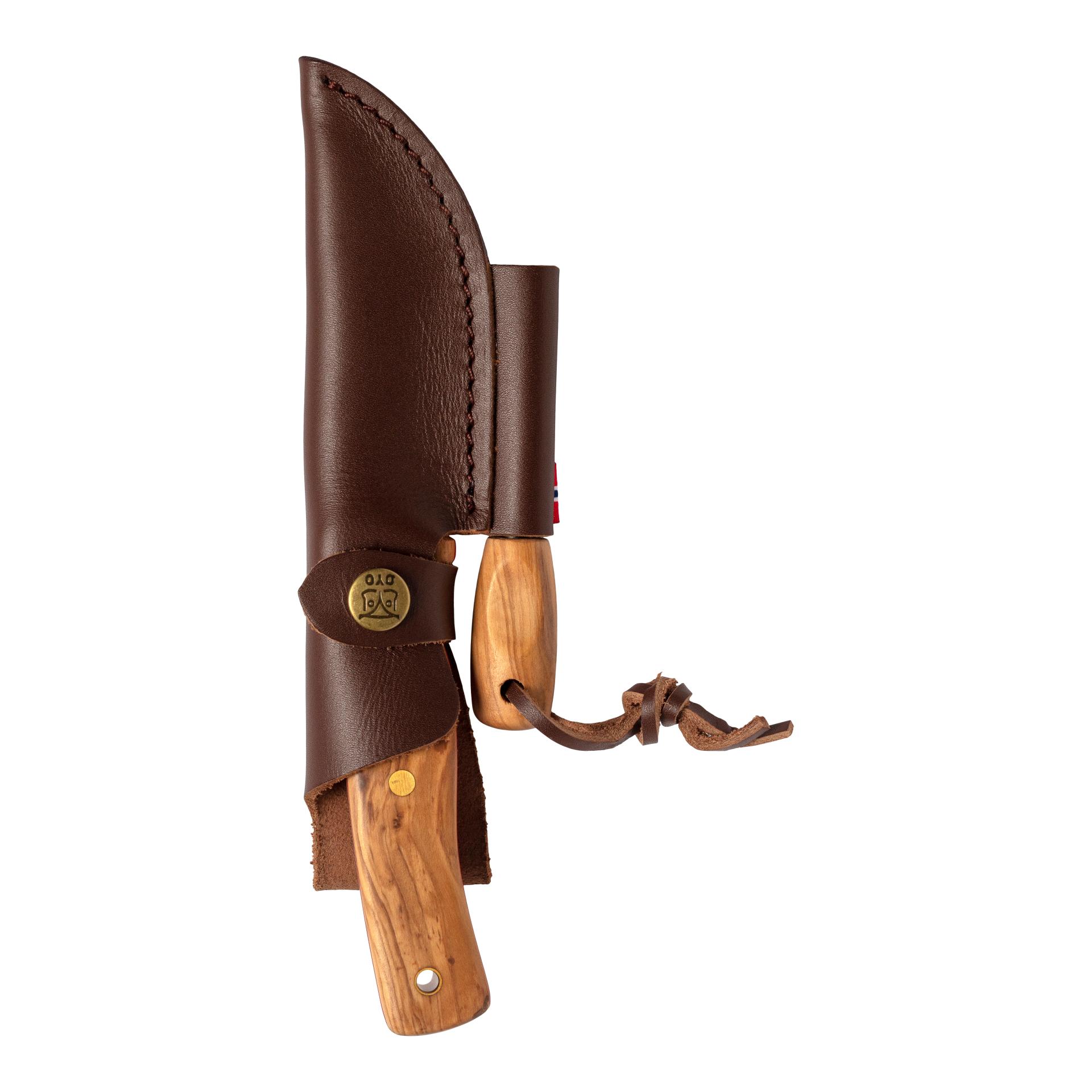 Øyo FEMUNDEN - Jagd/Outdoormesser mit Lederscheide (Full Tang)