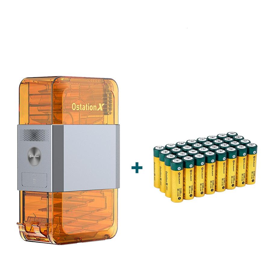 Olight Ostation X AA mit 24 Akkus