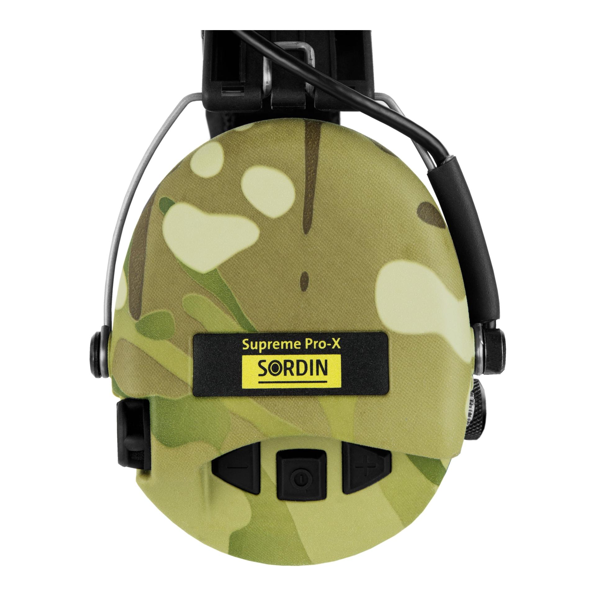 Sordin Supreme Pro X LED avec bande camo et coussinet de gel – capsules camo
