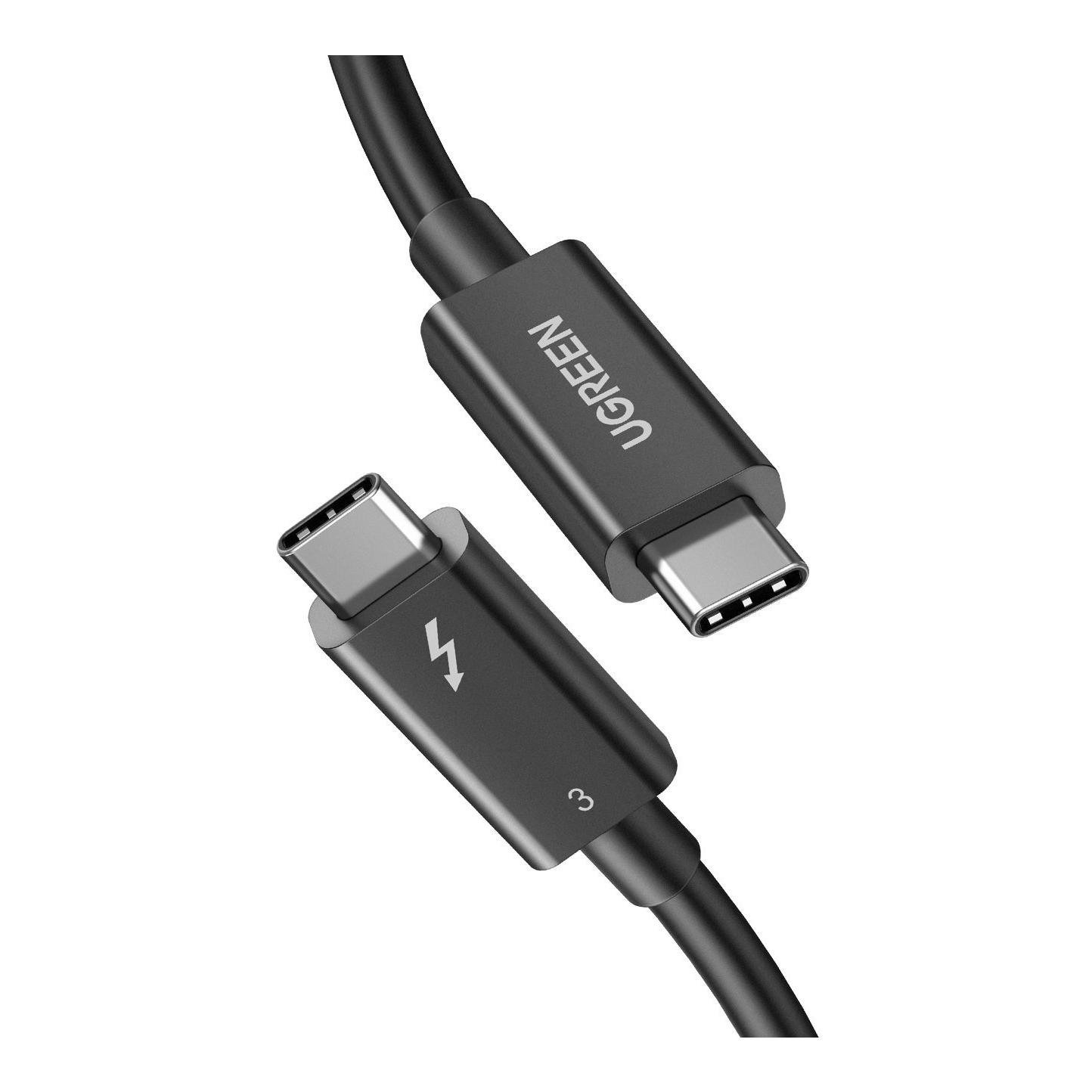 Ugreen Câble Thunderbolt 3 USB-C (40 Gbps, 100 W, 5 A) – noir