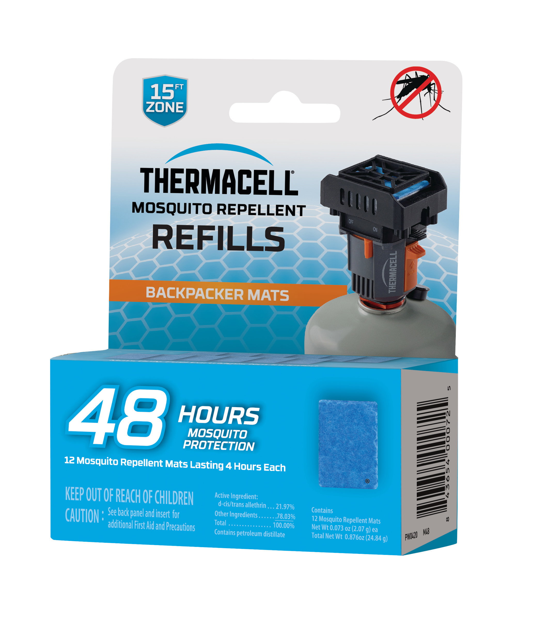 Thermacell Mückenschutz Nachfüllpack Backpacker 48 Stunden M-48