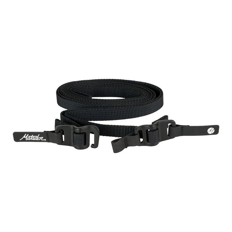 Matador Better Tether Ausrüstungs-Straps 2er Pack - Schwarz
