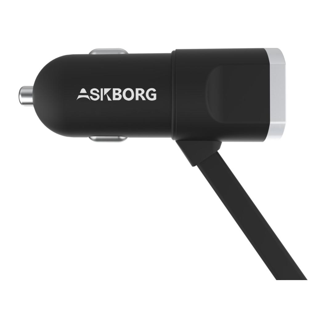 Askborg Chargeur allume-cigare Askborg ChargeDrive 2 UBS KFZ - avec câble certifié MFi