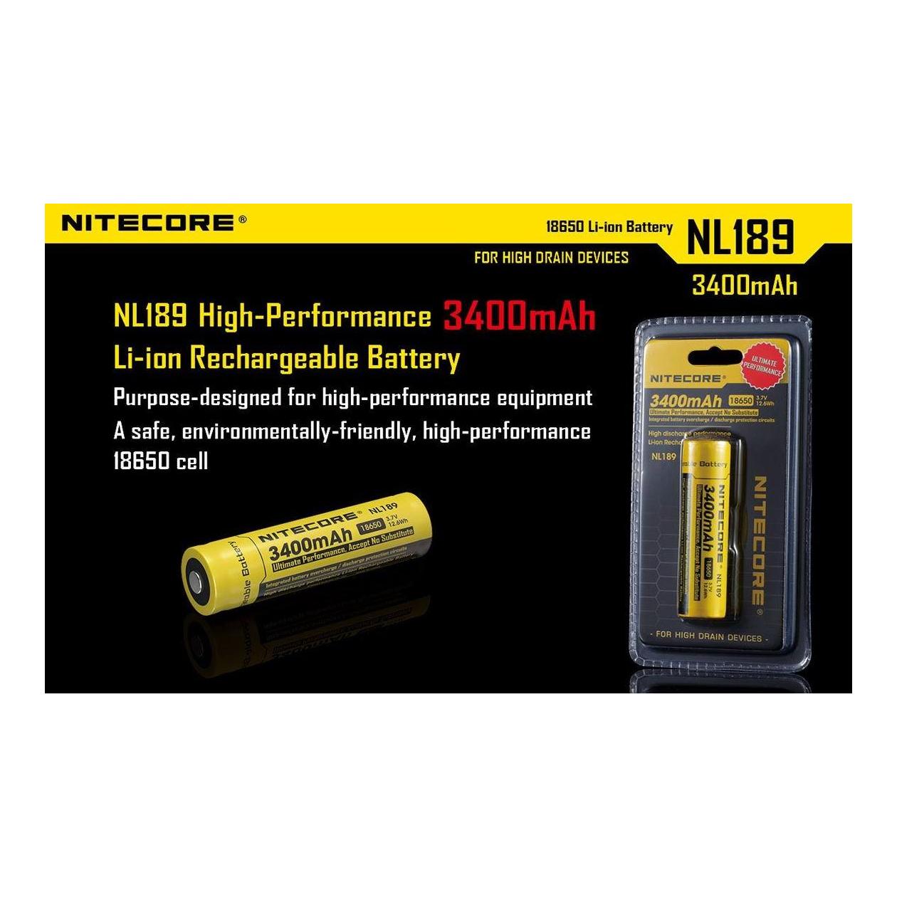Nitecore 18650 Akku 3400mAh NL189