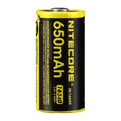 Nitecore Batterie USB 16340 650mAh NL 1665R
