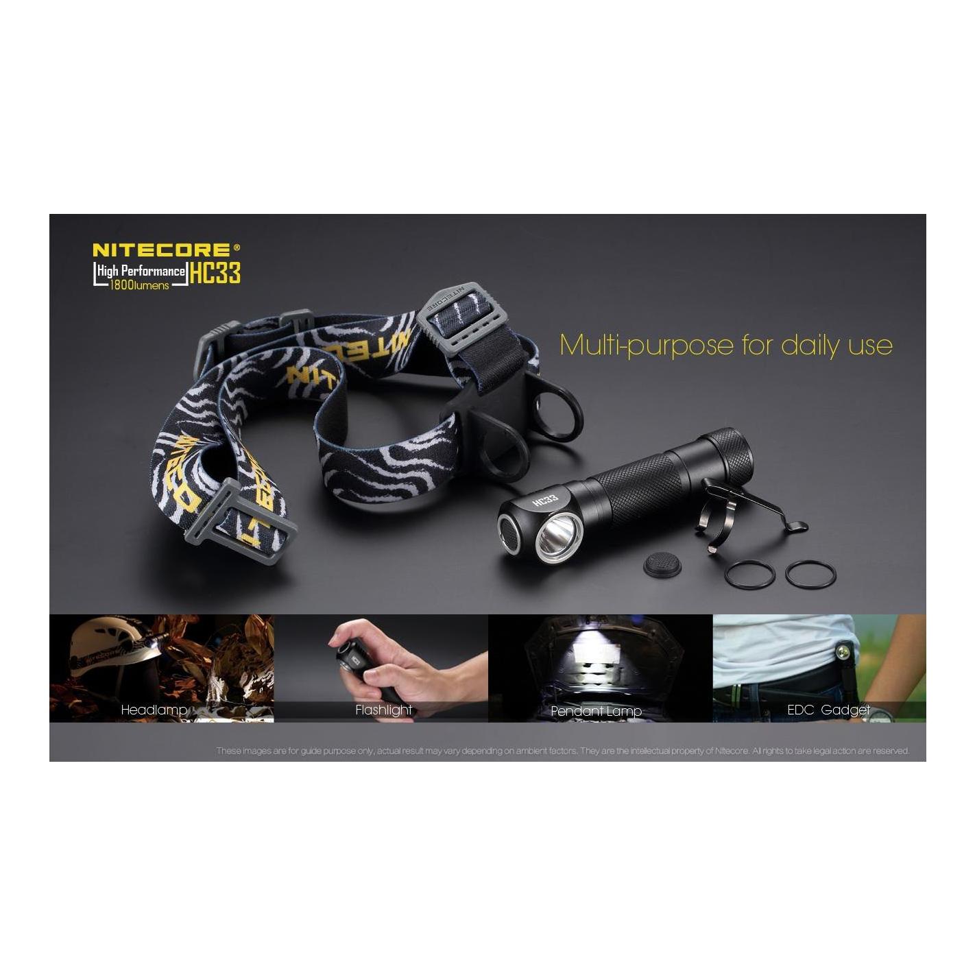 Nitecore HC33 inkl. Akku - 1'800 Lumen Stirnlampe