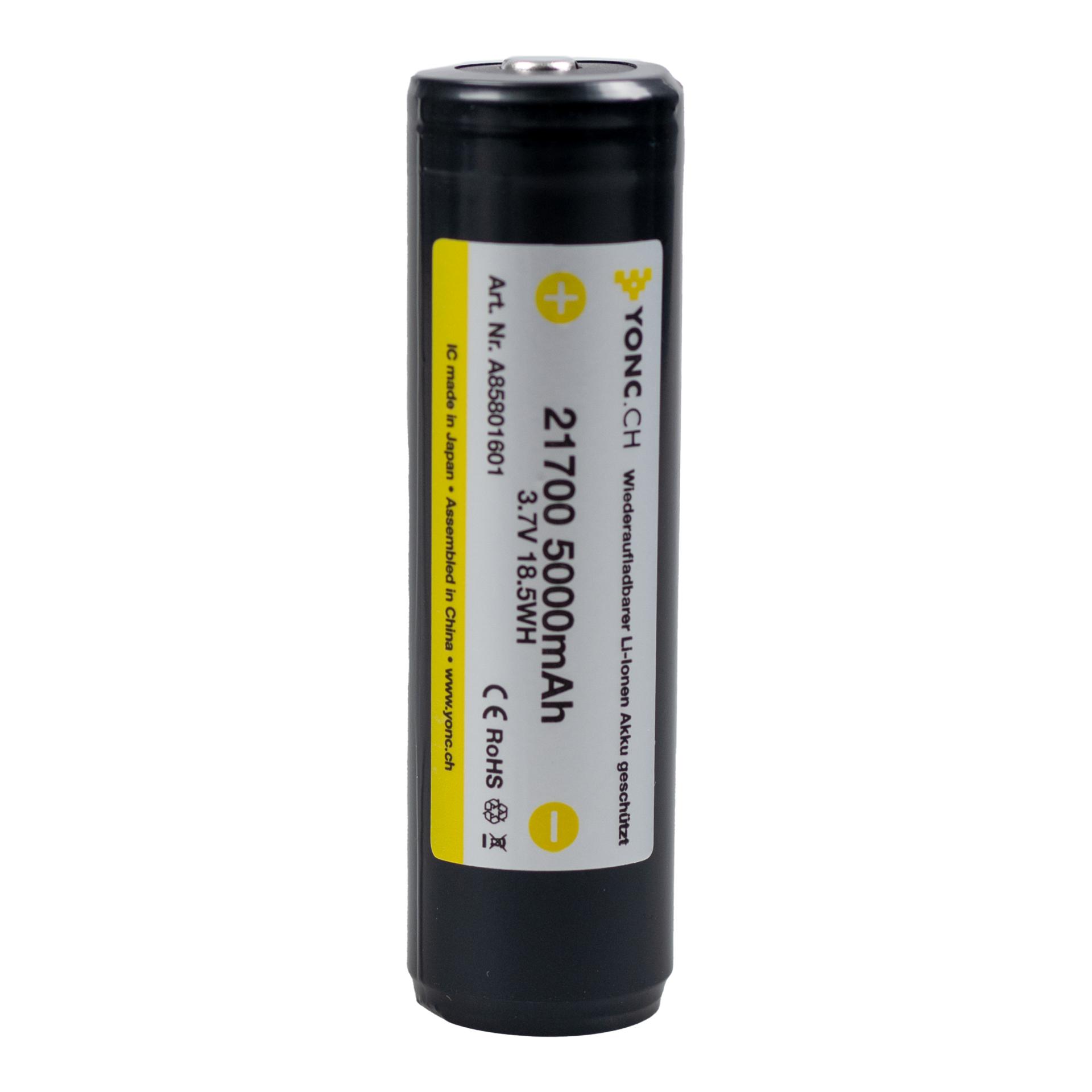 YONC 21700 Li-Ionen Akku mit 5000 mAh