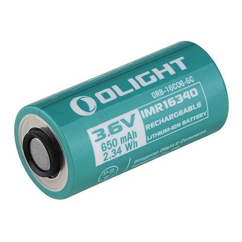 Olight IMR 16430 650mAh Akku für Perun 2 Mini, Perun Mini, S1R Baton II, Baton 3