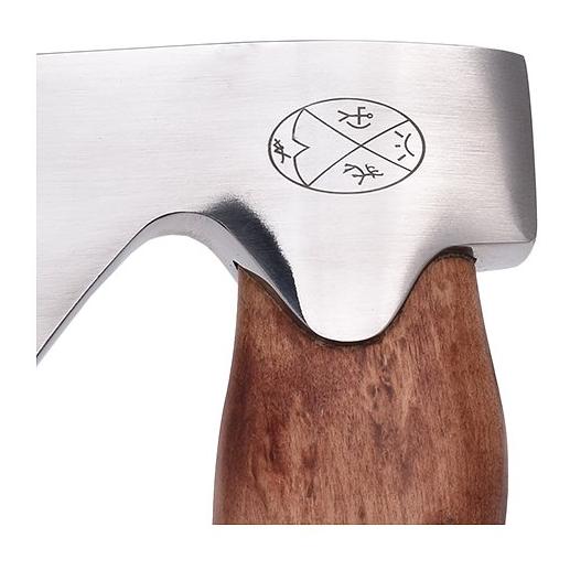 Karesuando Unna Aksu - Marron - Hache de chasse avec fourreau en cuir