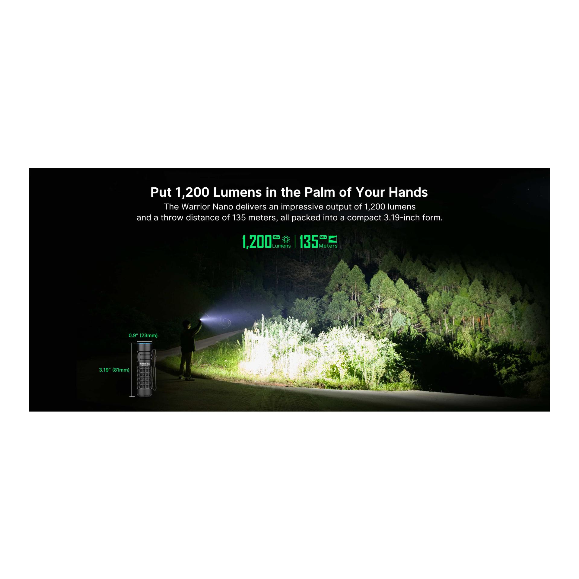 Olight Warrior Nano - 1200lm EDC Taschenlampe