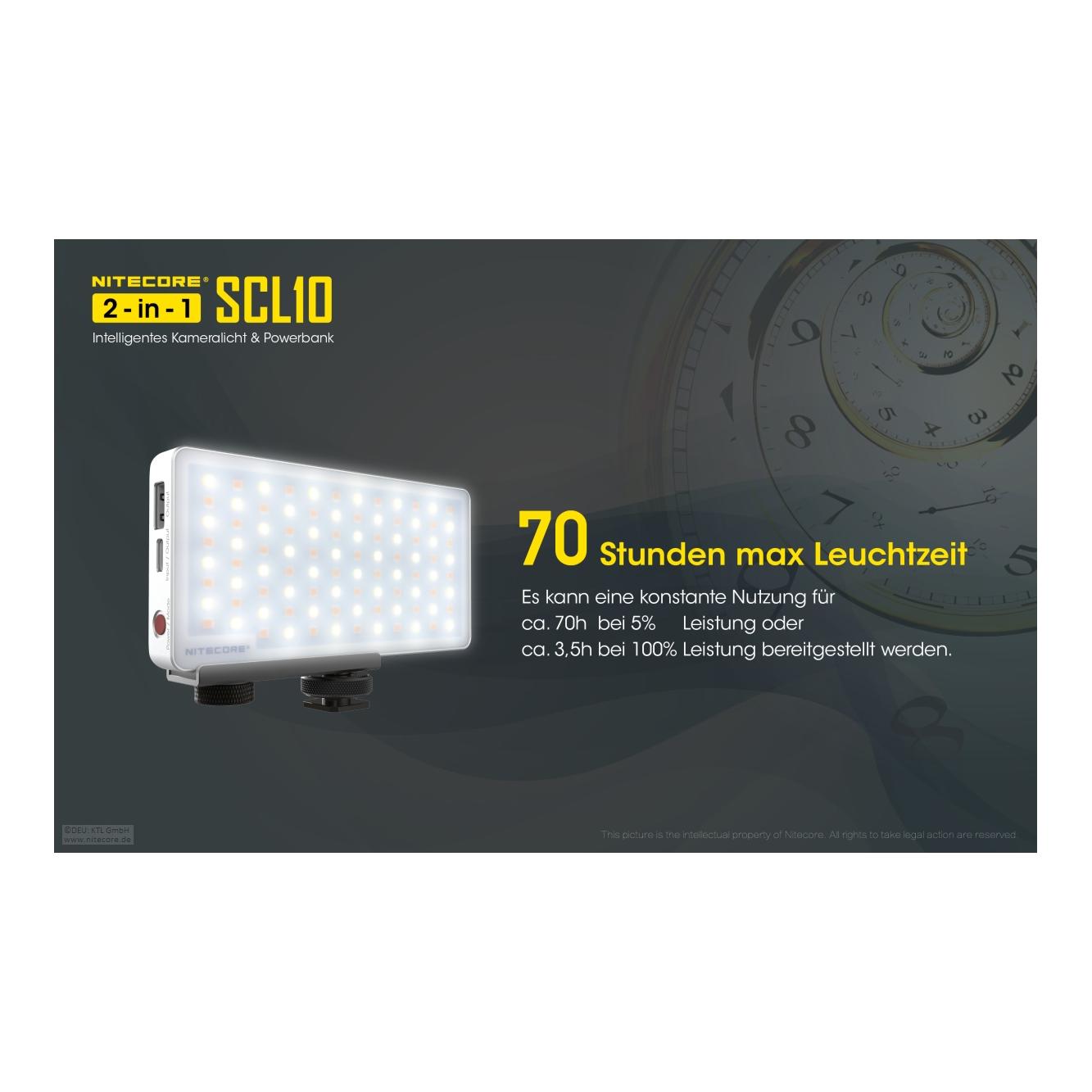 Nitecore SCL10 Kameralicht inkl Powerbank