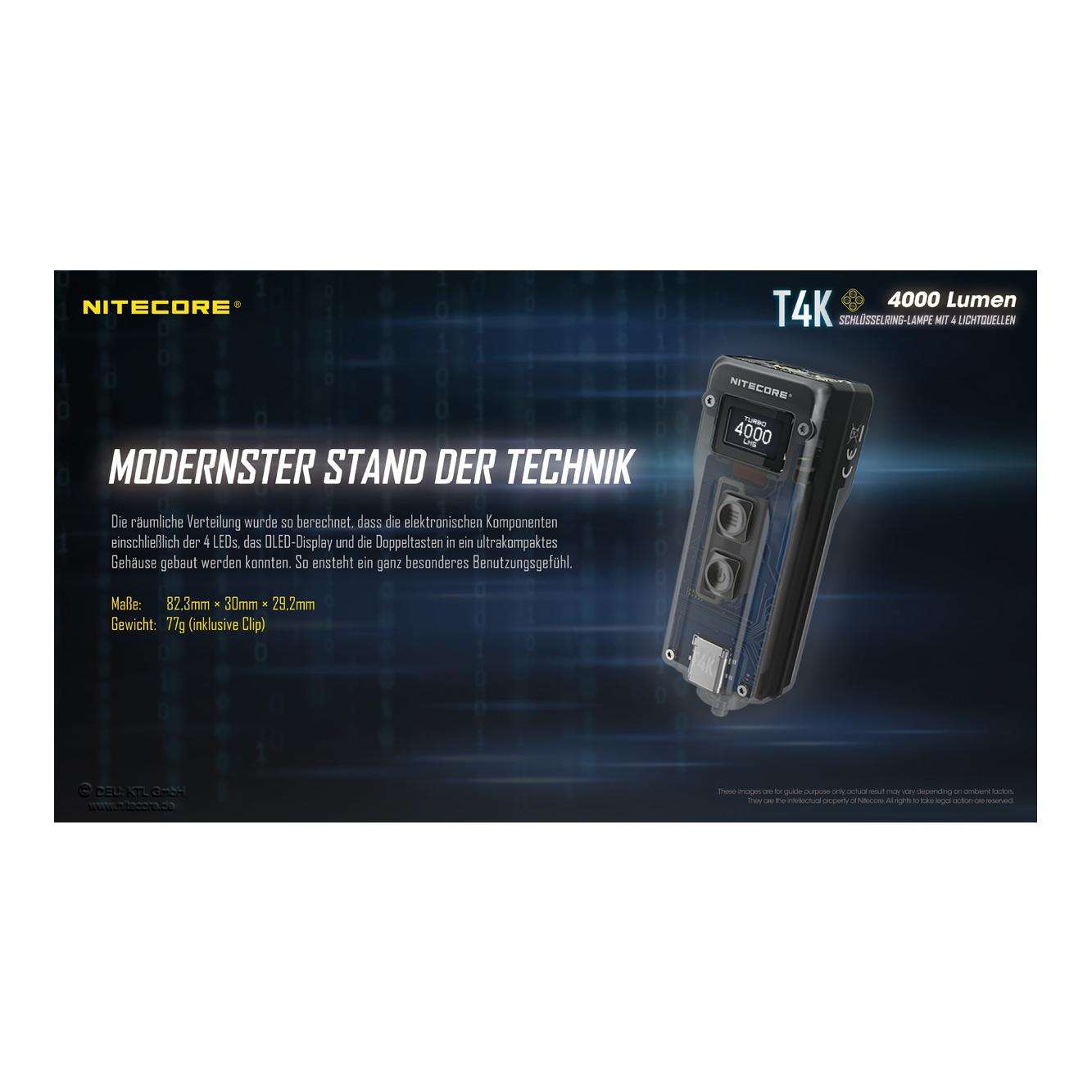 Nitecore T4K - 4000 Lumen