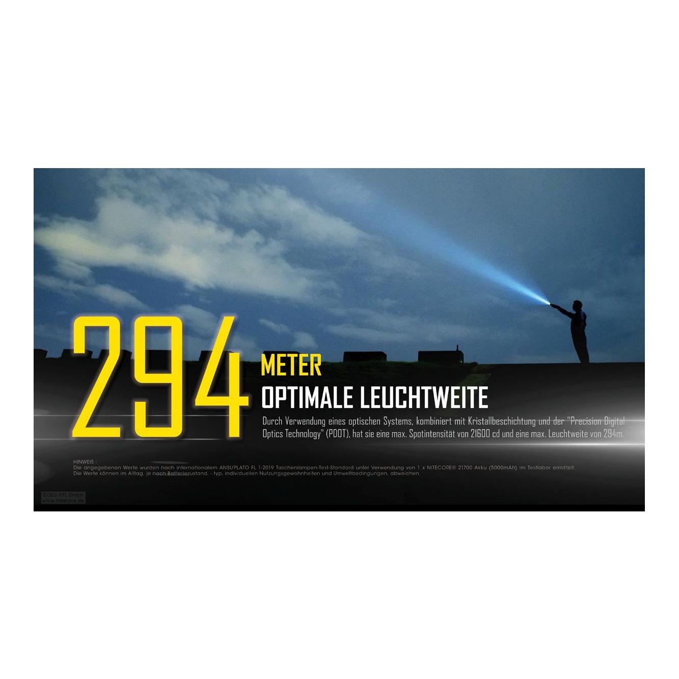 MH10S Taschenlampe inkl. Akku - 1800 Lumen