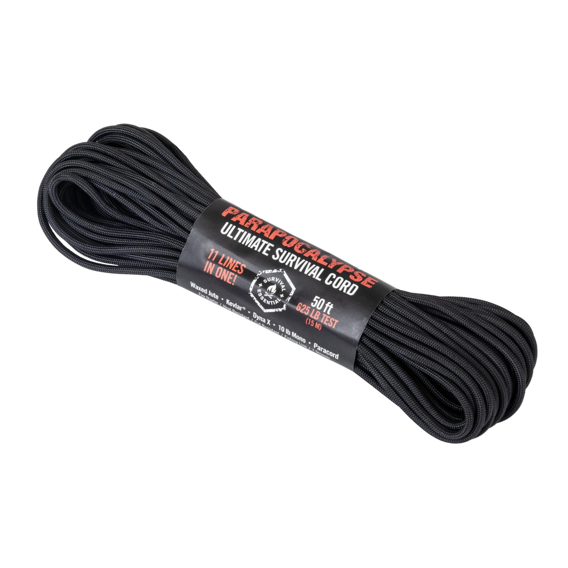 Helikon Parapocalypse Ultimate Survival Cord 50 pieds / 15 m – noir