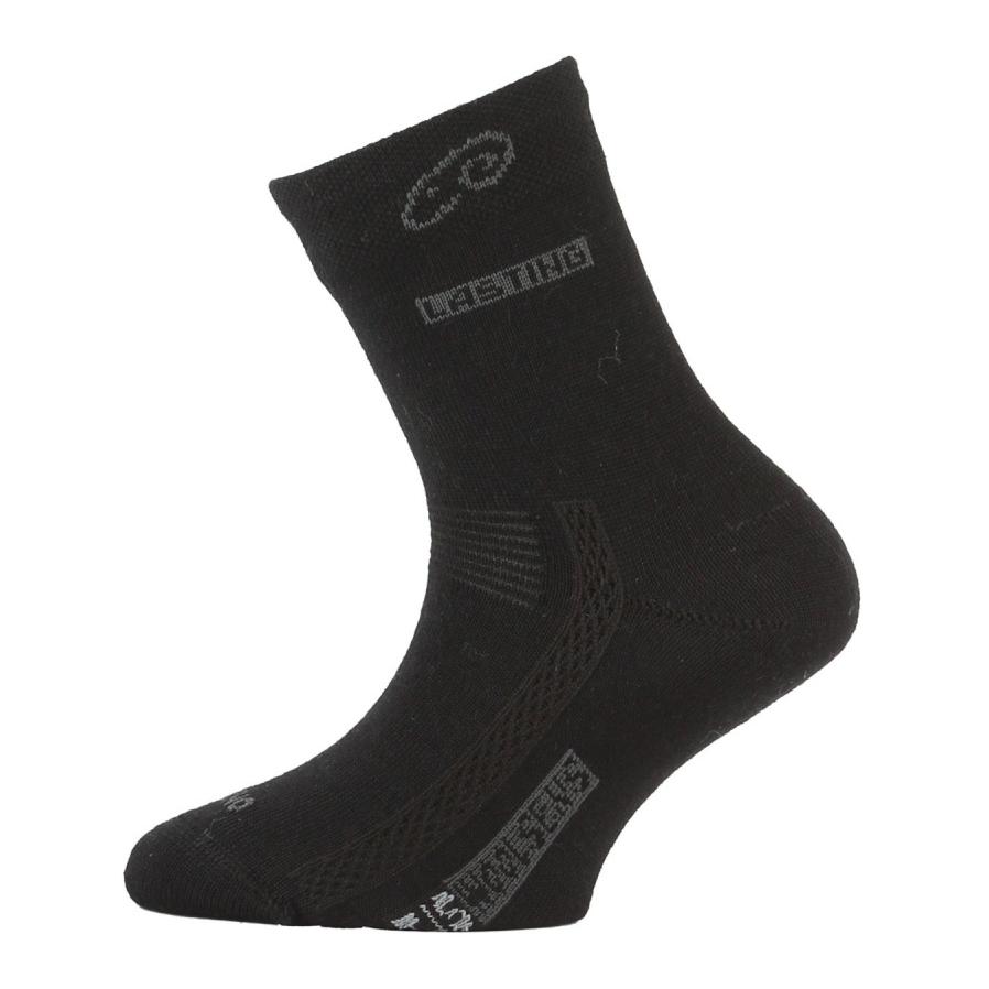 Lasting Chaussettes pour enfants en laine de mérinos - noir