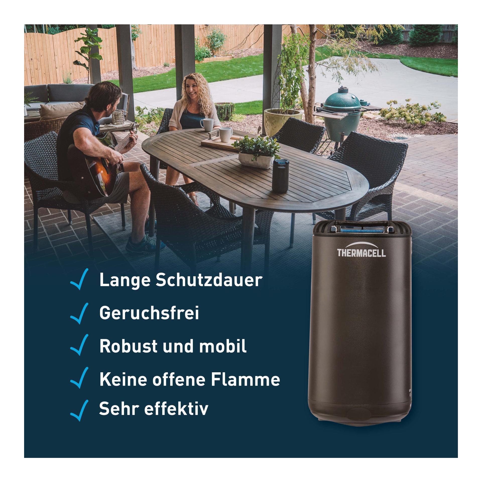 Thermacell Mückenschutz Set: HALOmini Schwarz + Nachfüllpack 120Std