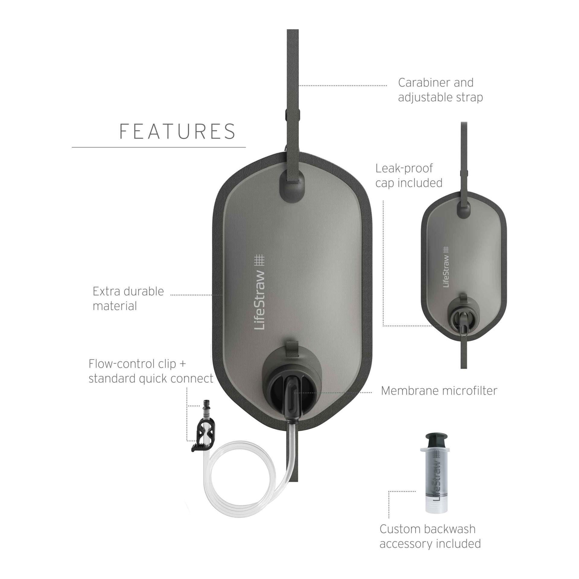 LifeStraw Système de filtration d'eau Gravity XL Capacity 8L